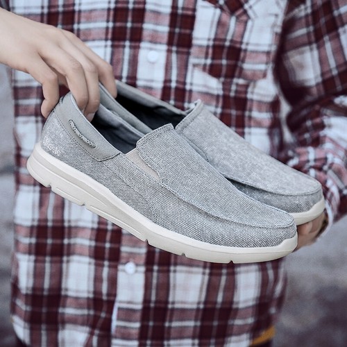 Zapatos informales para hombre mocasín sin cordones de barco cómodos planos para caminar - Imagen 21 de 24