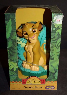 Boxed DISNEY JusToys THE LION KING Simba Bank