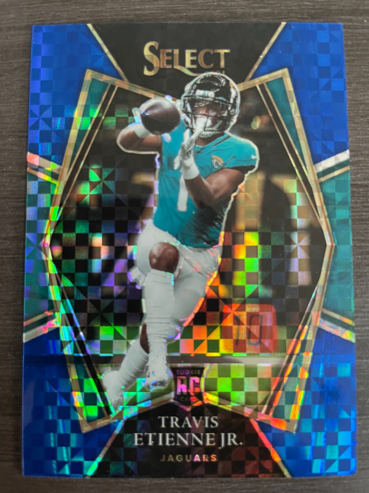 2021 Panini Select Travis Etienne Jr. #154 Premier Level Blue Prizm RC /149