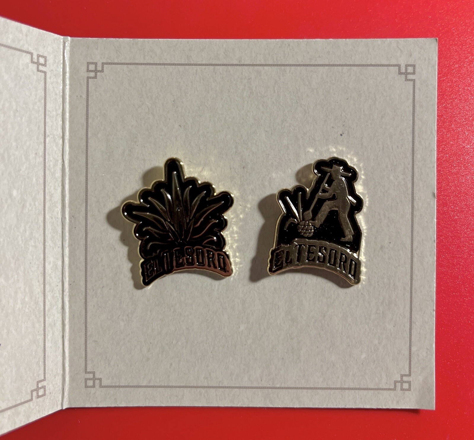 El Tesoro Tequila Gold Enamel Lapel Hat Pin Set *BRAND NEW*