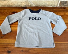 VINTAGE 90  s Polo Sport Ralph Lauren Boys Sweatshirt Gray Pullover Size 6