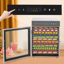 650W Commercial 12 Tray Stainless Steel Food Dehydrator Fruit Meat Jerky Dryer