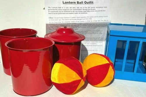 LATERNE BALL OUTFIT Bühne Zaubertrick Frühling Erscheinung Verschwinden Metall Pfanne Box Set - Bild 9 von 9