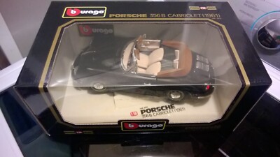 Burago diecast 1:18 Scale 1961 Porsche Coupe 356 B convertable cabrio black