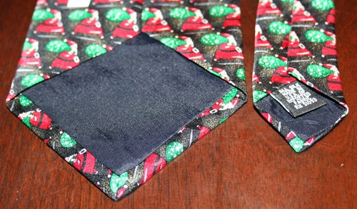 Two (2) Hallmark COOL YULE Silk Christmas Neck Ties ~ Both with Santa - Picture 6 of 12