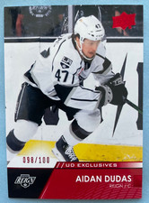 2021-22 Upper Deck AHL Hockey Red Exclusives /100 #85 Aidan Dudas