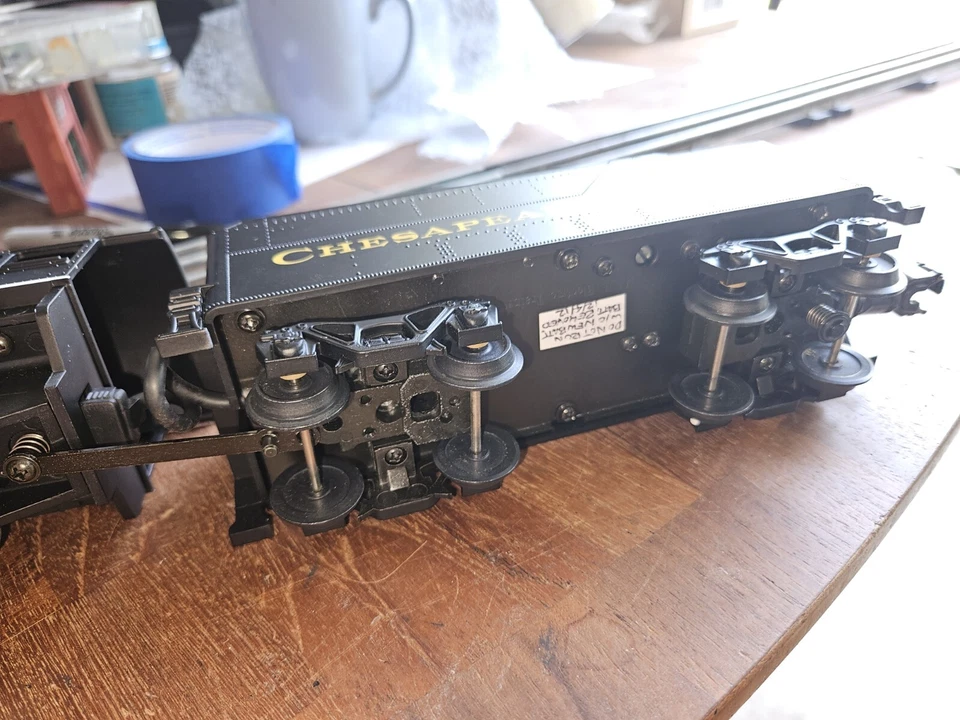 RAILKING MTH CHESAPEAKE AND OHIO STEAM ENGINE AND TENDER, NOS, SEE TEST VIDEO - Image 2 of 4