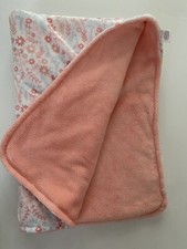 Parent's Choice Baby Blanket Floral Flowers Orange Peach VGUC