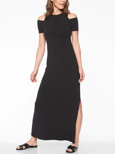 NWT Athleta Isla Dress, Black SIZE MT M 