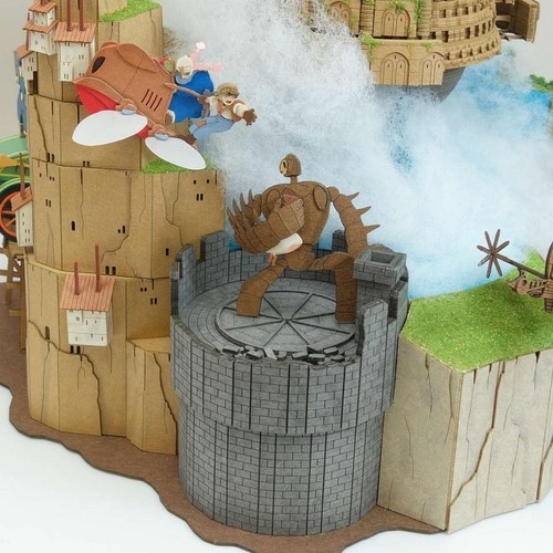 Paper Castle Studio Ghibli Laputa Castle in the Sky Diorama Paper Craft Miniature ...