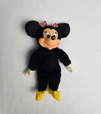 Vintage Applause Minnie Mouse Doll Plush Disney Rubber Face Knickerbocker Toy Co