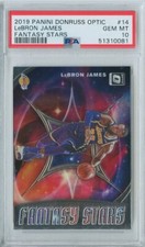 Lebron James 2019 20 Panini Donruss optic fantasy stars #14 Lakers PSA 10 Gem