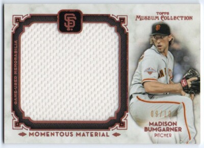 2014 Topps Museum Momentous Material Jumbo Relics Copper Madison Bumgarner 09/10