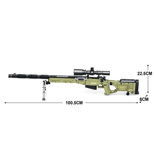 1336PCS AWM Sniper Rifle Model Building Blocks Military Set - Picture 5 of 5