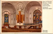 Postcard Naval Academy Chapel Windows Ruth Perkins Safford Art Maryland B126