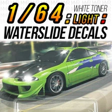 1/64 Scale '95 Mitsubishi Eclipse Head Tail Light WaterSlide Decals for Hot