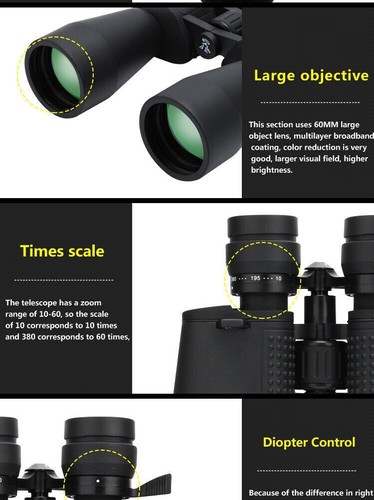 180x100 HD Military Powerful Binoculars Day/Low Night Optics Hunting & Case - Picture 14 of 14