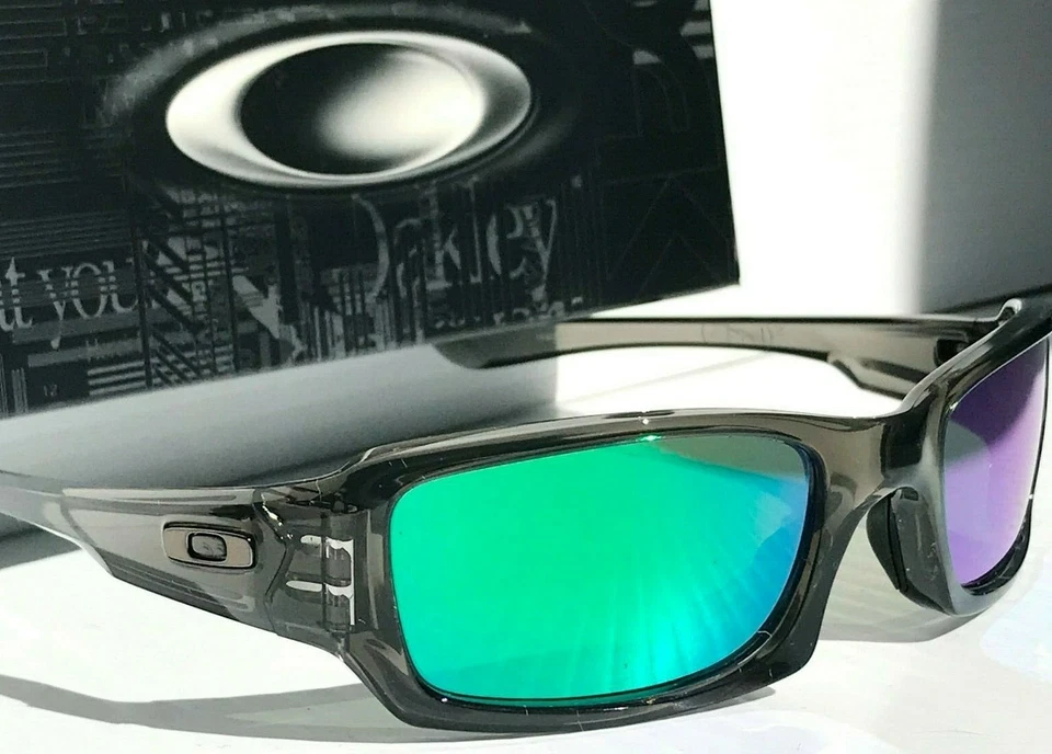 NEW Oakley FIVES Squared Grey Smoke POLARIZED Galaxy JADE Mirror Sunglass 9238 - Image 3 of 4