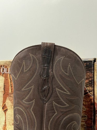 Botas de Vaquero Old Gringo para Hombre Talla 9 D Tradiciones Marrón Chocolate Cuero de Caimán - Imagen 5 de 14
