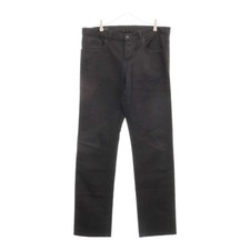 Gucci Back Patch Shelly Line Button Fly Cotton Skinny Denim Pants Black Used
