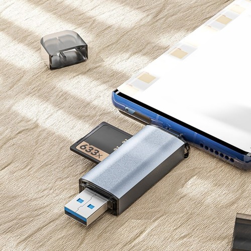 USB C and USB3.0 Compatible Card Reader 5Gbps Data Transfer For Memory Cards - Photo 5/8