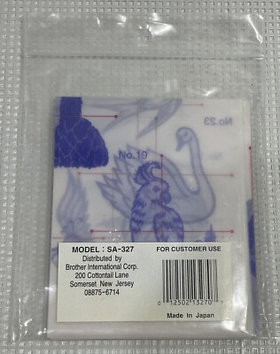 Brother Embroidering Appliques Graphs/Templates SA-327