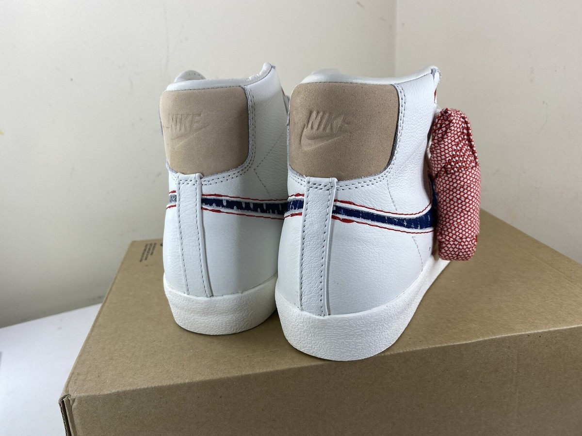 Nike DENHAM✖︎Blazer Mid ホワイト/ネイビー Denham Nike Blazer Mid 77 Sail Midnight Navy Summit White