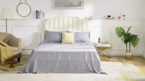 2000TC Egyptian Cotton Sheet Set Flat&Pillowcase&Fitted Queen/King 2025 new AU - Video 1 of 1