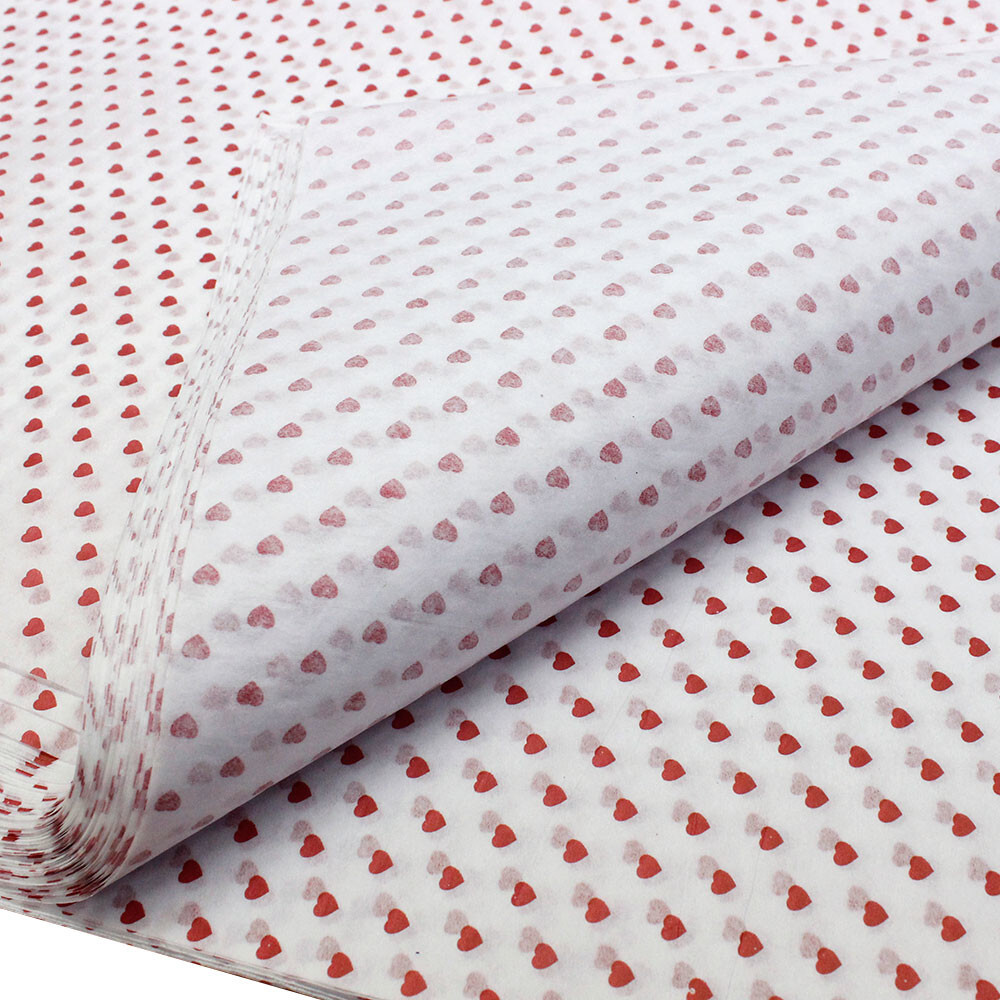 20 Pc 20'' x 30'' RED HEART Polka Dot Pattern Print Tissue Paper Gift Wrapping