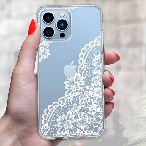 For iPhone 16 Pro Max 15 13 14 12 Pretty Floral Phone Case Silicone Soft Cover - Picture 20 of 48