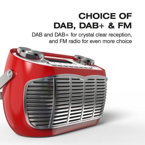 Retro Radio Alarm Clock DAB/DAB+/FM LCD Display Mains Powered or Battery - Picture 32 of 33