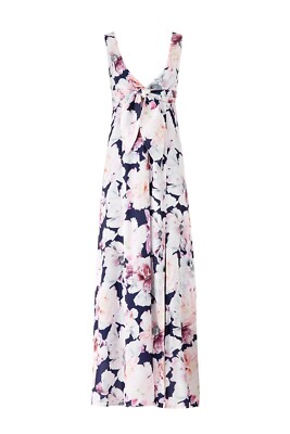 Cynthia Rowley Maxi Dress Rose Floral Aurora Sleeveless Rent The Runway Size 4