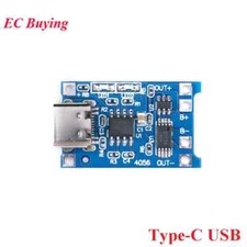 Tipo-C USB 5V 1A 18650 TP4056 Módulo Cargador de Batería Placa de Carga Tipo C