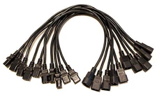 Lot of (10) 2' foot IEC 320 NEMA C13 C14 10A 18AWG PDU to CPU AC Power Cords
