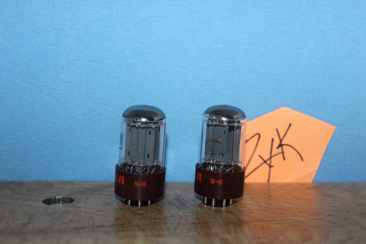 Radio Tubes 5691 6SL7GT 6SL7 RCA Special Red 1976 NOS Matched Pair