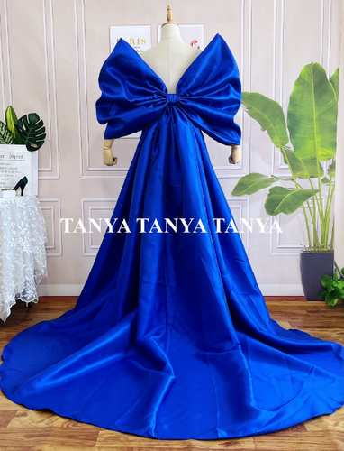 Wedding Cape with Big Bow Sleeves Detachable Brides Wraps 2M Length Bridal Cloak - Picture 8 of 28
