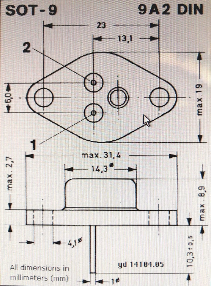 200x AISLADORES Transistor MICA Paquete Vintage SOT-9 9A2 Foto 2 de 2