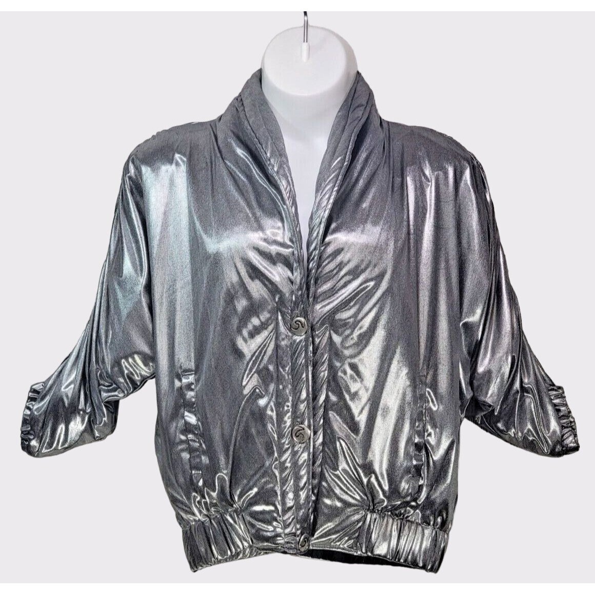 超希少 90s USA製 メトロゴールドウィンメイヤー ムービー 霜降りグレー VTG Silver Jacket ONE SIZE MC Hammer Performance Style Las