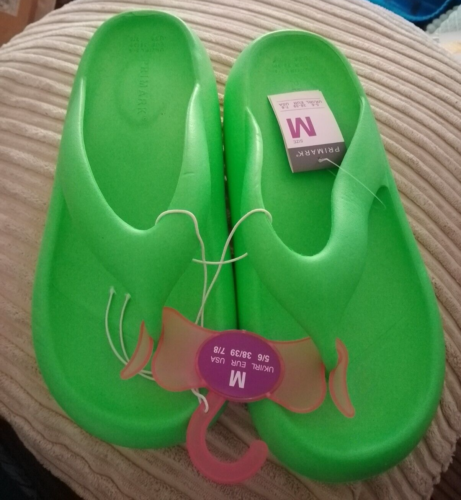 *NEW* Ladies Chunky Flip Flops - Green Size 5-6 - Picture 4 of 4