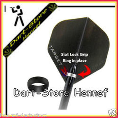 2 Sets = 6 St. Original TARGET Slot-Lock-Ringe, SCHWARZ
