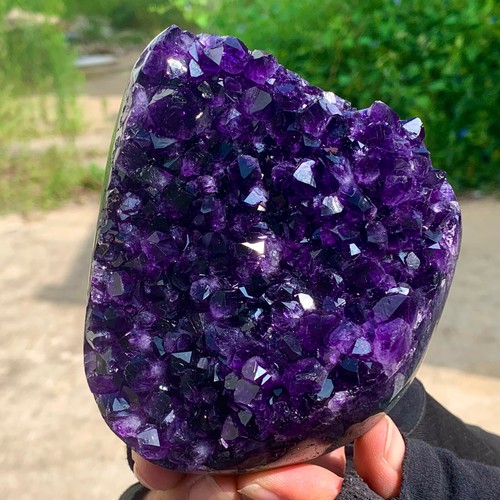 1.54LB Natural Amethyst geode quartz cluster crystal specimen Healing - Picture 3 of 13