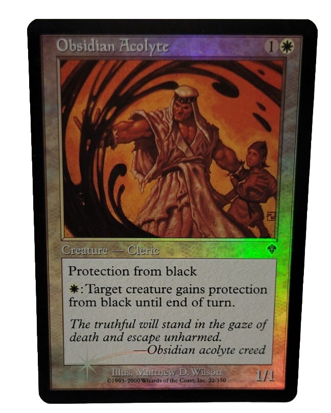 Obsidian Acolyte - Magic the Gathering MTG Invasion Single Card Foil NM NP