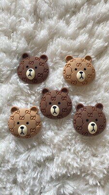 Kids Baby Elegant Resin Cartoon Bear Head Shank Sewing Buttons, Craft and Sewing