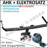 AHK + E-Satz ES7 FüR Ford Fiesta VI SchräGheck Ab 2008- Eph-Abschaltung Komplett