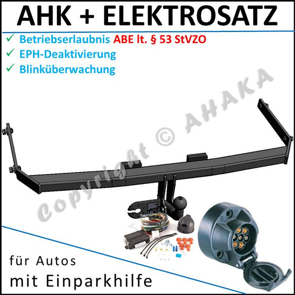 Ahk + E-Satz ES7 FüR Ford Fiesta Vi SchräGheck 08- Eph-Abschaltung Einparkhilfe-image