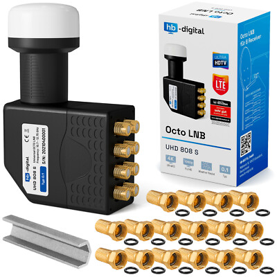 Octo LNB LNC LMB DIGITAL für 8 Teilnehmer SKY HD+ FullHD HDTV 4K 3D Ultra 0,1dB