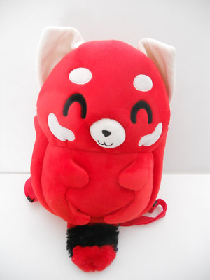 TEETURTLE RED FOX Velours PLÜSCH RUCKSACK 14'' HOCH SEHR GUTER ZUSTAND