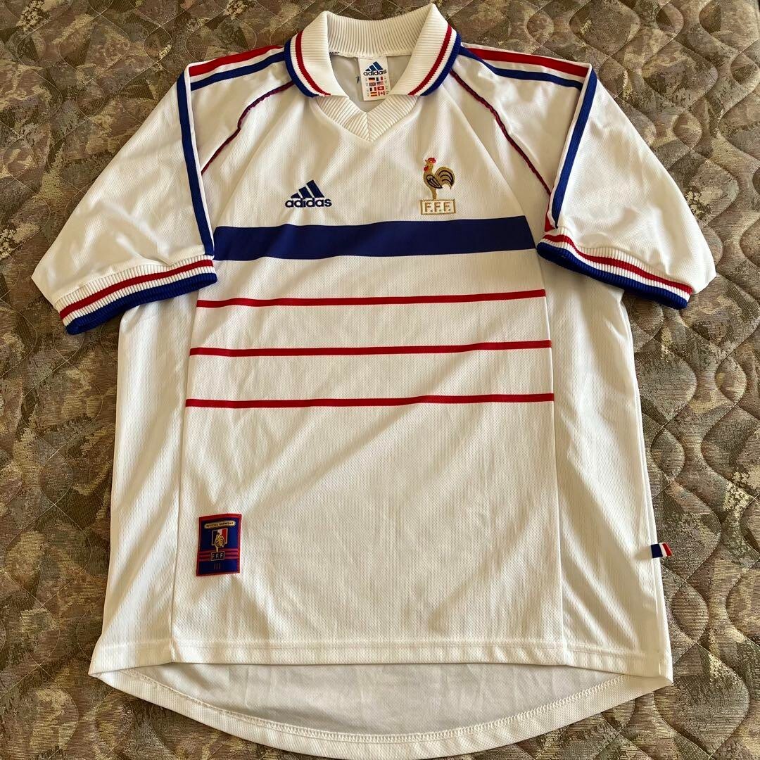 OIOI 　adidas フランス代表　ユニフォーム　1998 AWAY 1998 France Away Shirt - 6/10 - (L)
