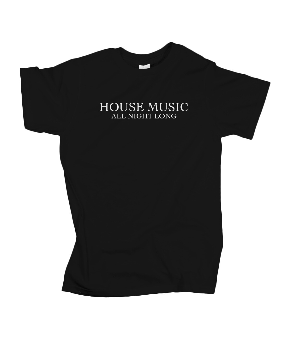 Camiseta Larga Toda la Noche Música House (Dj Clubbing Fiesta Festival Disco Techno)