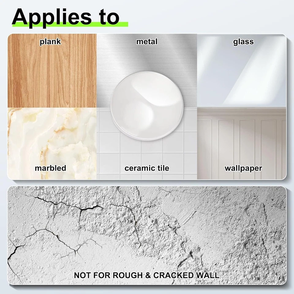 Protector de pared de silicona para perilla de puerta de respaldo fuerte 8 piezas... Foto 2 de 4